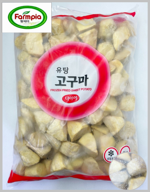 [다이아] 고구마 95% 유탕 고구마 2kg (냉동)(각종토핑)_치즈왕자, 2팩