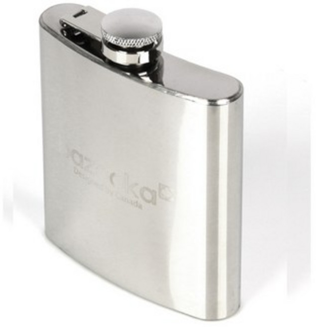 bazooka 휴대용 사각힙플라스크 물병 180ml, 광택, 1개