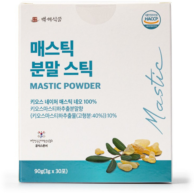 매스틱분말 스틱 HACCP인증제품, 90g, 1박스