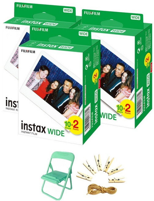 인스탁스 와이드필름 60p + 포토체어 랜덤발송 + 포토라인 세트, 1세트, 와이드필름(60P) + 포토체어 + 포토라인