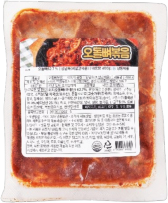케이푸드_임꺽정 양념오돌뼈, 6개, 400g