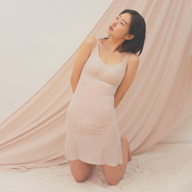 마른파이브 노브라 심리스 오가닉 쉬어슬립 이너원피스
