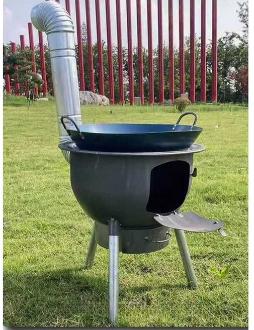 화덕 대형솥 받침대 장작 솥걸이 43cm스토브+기본구성 가정용 업소용 화로, Q. 일체형으로 성형된 다기능 장작 난로 52cm 가스