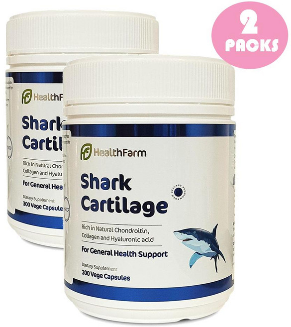 뉴질랜드 헬스팜 상어연골 샤크카트리지 Sharkcartilage 300캡슐 2개, 300정