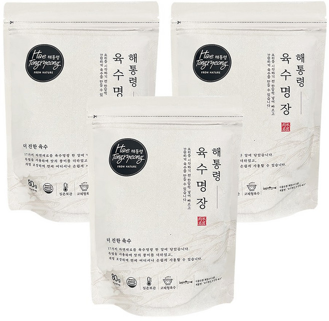 해통령 더 진한 육수명장, 3개, 80g