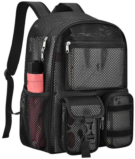 Slumou Mesh Backpack for School 25L Large Heavy Duty mesh Schoolbag for Adults Girls Boys Kids wi