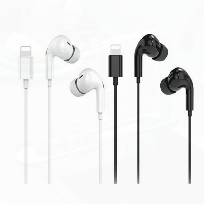 이어폰 8핀 유선 핸드폰 통화 음악 이어 오디오 음질 내장, 상세페이지 참조, 모즈온 8핀 이어폰 블랙