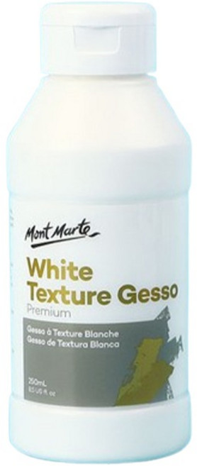 Mont Marte 白色紋理底料 快速乾燥 提升色彩鮮明度 適用於多種媒材, 250L