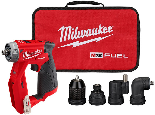 Milwaukee 美沃奇 米沃奇M12 FDDXKIT-OX 無碳刷多功能四合一拆裝機組 電鑽 起子機, 1個, 公司貨附保卡附收納袋(長溝單主機附側翻）