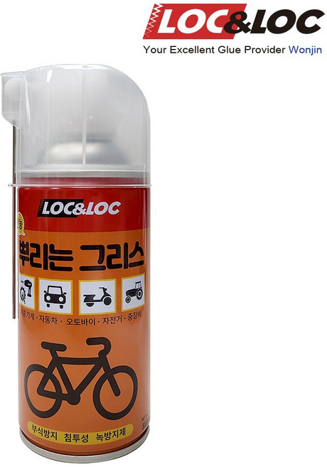 록앤록 만능 뿌리는 그리스 360ml 윤활유 부식방지 침투성 녹방지 스프레이 마모줄임 마찰줄임