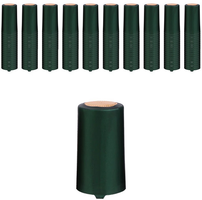 가인글로벌 루땡 탑씰 수축필름, 200개, 절취선 팁타입 (32파이) 그린