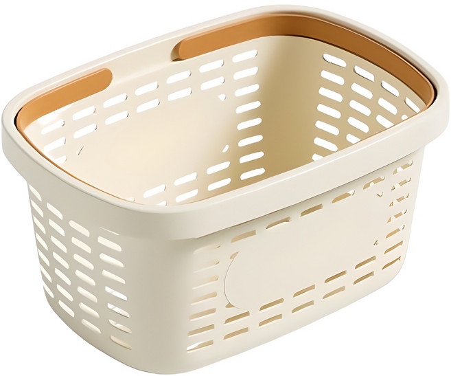 블럭마트 욕실 가정용 플라스틱 바구니, 오렌지