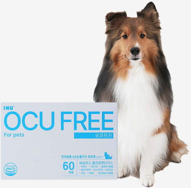 아이누 오큐프리 눈 영양제 아이즈 눈물자국 눈꼽 냄새 제거 강아지 고양이 60캡슐, 1개, 눈물개선/눈건강, 60정