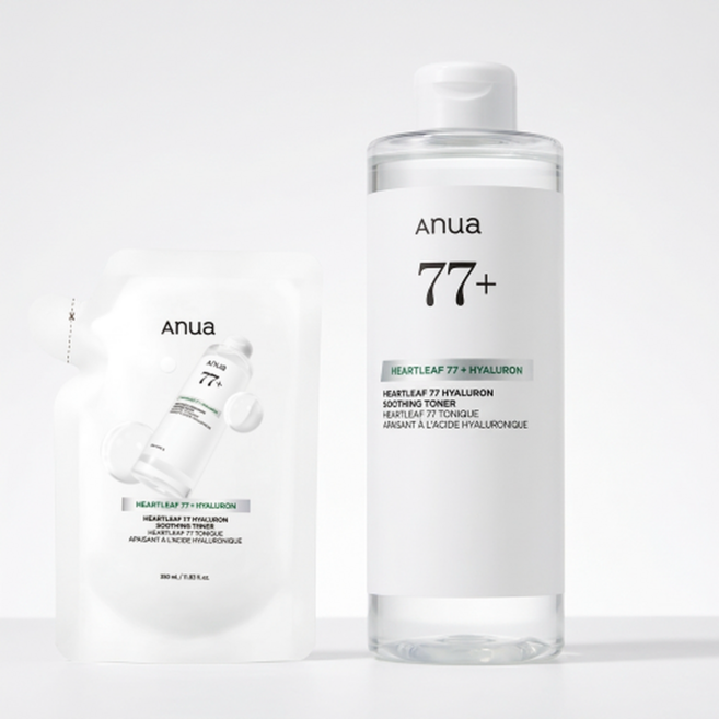 아누아 어성초 77 히알루론산 수분 진정 토너 350ml 리필 기획세트 (+350ml 리필팩), 2개