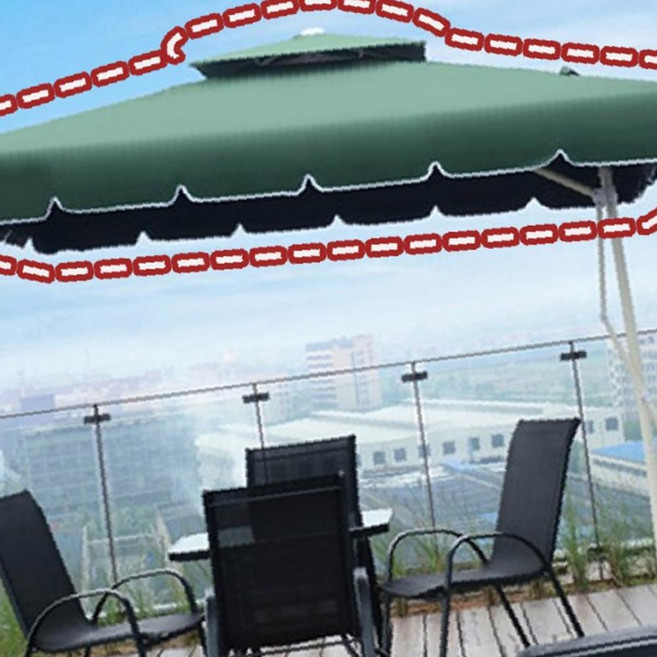 파라솔 지붕 천 캐노피 교체용 정원 테라스 베란다 그늘막, 사각폴딩파라솔지붕천 베이지