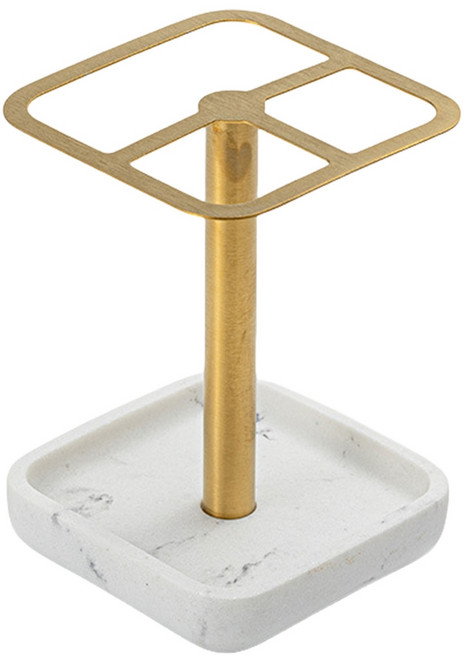 깔끔한 욕실을 위한 다기능 칫솔 홀더 보관 트레이는 흠집이 없습니다, 골드