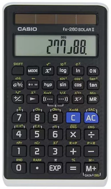카시오 공학용계산기, FX-260 SOLAR II, 1개 - 쿠팡