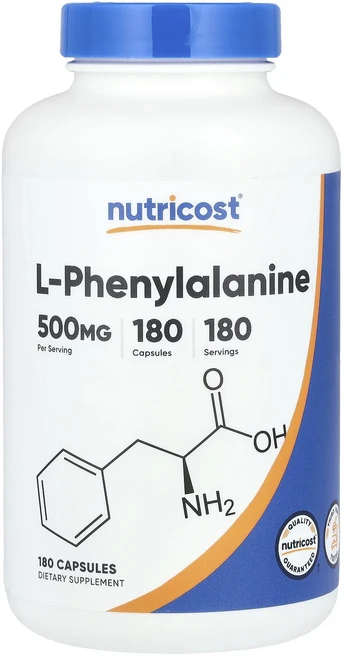 새해 첫좋은선물 Nutricost l-페닐알라닌 500mg 캡슐 180정 제대로 할인합니다, Nutricostl페닐알라닌500mg캡슐180정, 1개 - 쿠팡