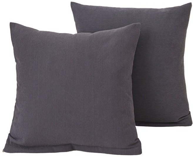 소하임 코듀로이 소파쿠션 솜+커버 2개 세트, 챠콜