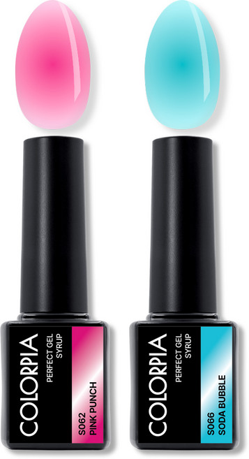 칼라피아 원스텝 퍼펙트젤 시럽 젤네일 세트, 1세트, 02. 핑크펀치 + 소다버블