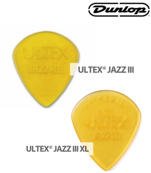 던롭 울텍스 재즈3 피크 (2종) Dunlop ULTEX JAZZ III XL, 1개
