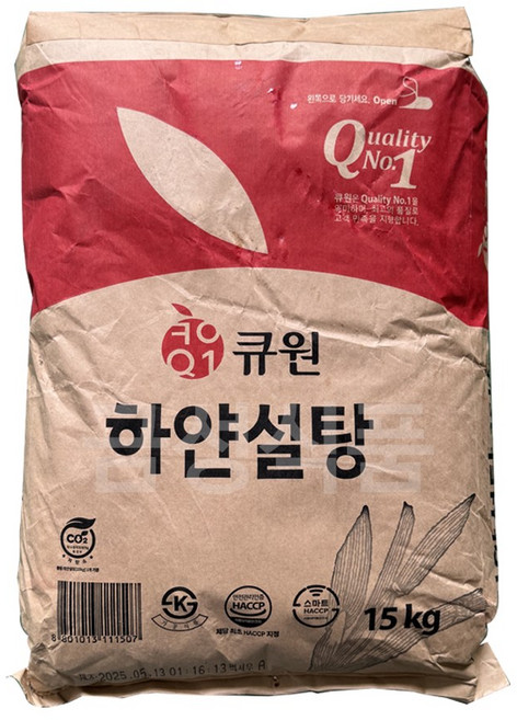 삼양사 큐원 하얀설탕 15kg 정백당, 1개