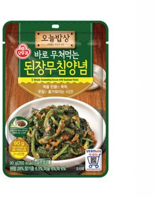 오뚜기 오늘밥상 된장무침양념, 90g, 2개