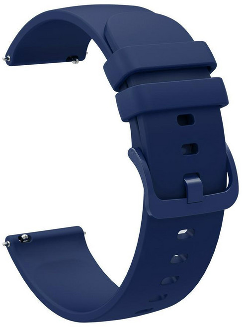 ibits Garmin vivoactive4 華米GTS矽膠錶帶 同色彩扣平面腕帶, 海軍藍, 1個