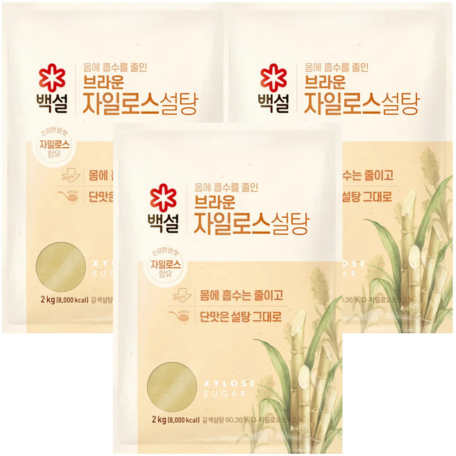 백설 자일로스 설탕, 2kg, 3개