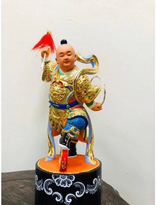 華誠 中壇元帥神像 樟木實木精雕 三太子太子爺哪吒