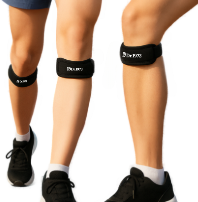 Dr.1973 무릎보호대 러닝 테니스 등산 배드민턴 슬개골 보호대, 2개