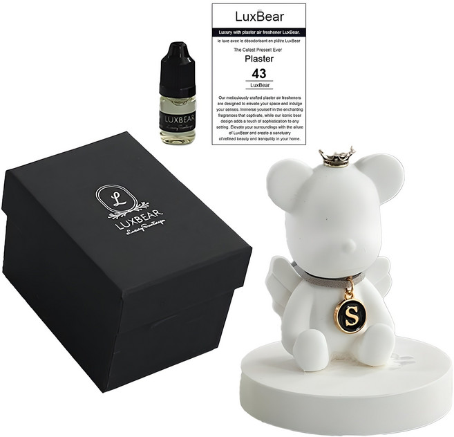 집들이선물 추천 럭스 베어브릭 석고방향제, 화이트