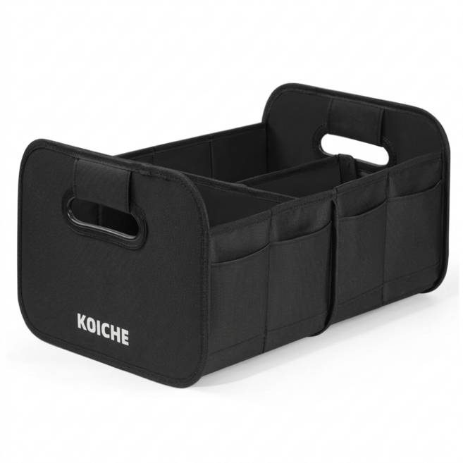 코이체 베이직 라인 접이식 자동차 트렁크 정리함, 블랙