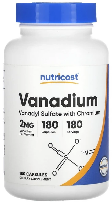 뉴트리코스트 Vanadium 바나듐 2mg 캡슐 180정 1개 - 쿠팡