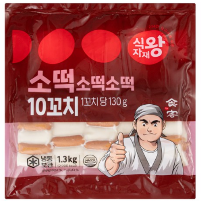 식자재왕 소떡소떡꼬치1.3kg, 1개, 1.3kg