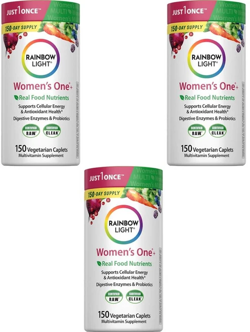 Rainbow Light Womens One Daily Multivitamin 레인보우라이트 우먼 원 데일리 멀티비타민, 3개, 150정 - 쿠팡