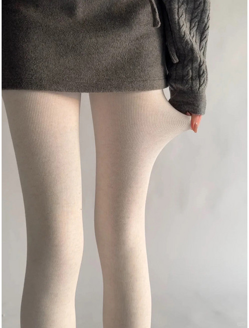秋冬款 平紋薄款絲襪 豎紋連身襪 簡約百搭 2雙裝 連褲襪女