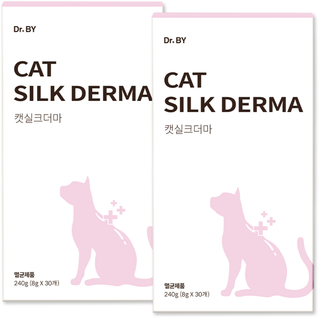 닥터바이 캣실크더마 고양이 피부 영양제 비듬 털빠짐 턱드름 관리, 2세트, 피부/피모, 30회분