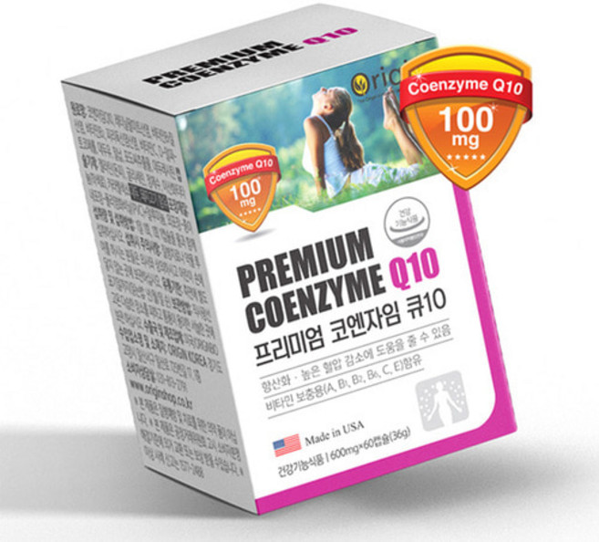 미국 항산화 비타민보충 높은 혈압 감소에 도움 코엔자임 Q10 (600mg 60캡슐)[스마트세일즈], 5개, 60정