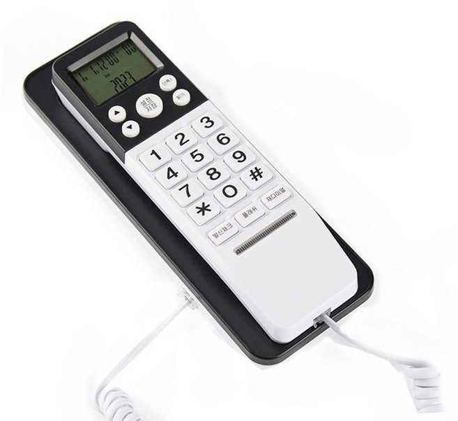 IK-150 벽걸이전화기 단축버튼 1개 착신램프기능 발신자표시기능 탁상겸용