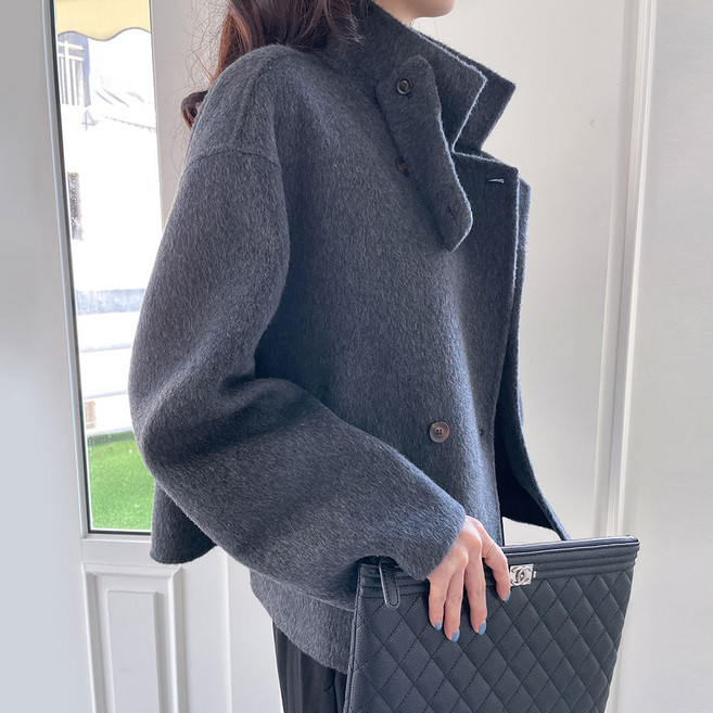 [루시다][울80%]레빈 핸드메이드 하프코트