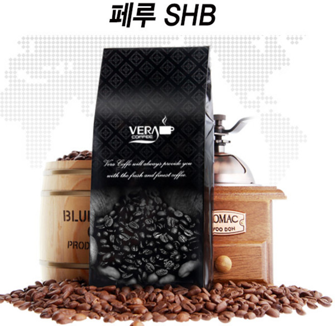 베라커피 원두 페루 SHB 1kg, 1개, 홀빈(분쇄안함)
