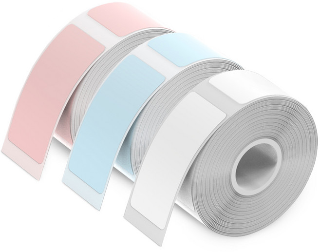 오지렌 네임스티커 감열식 라벨프린터 라벨기 핑크, WP9529/ 간격 라벨지 혼합, 1개