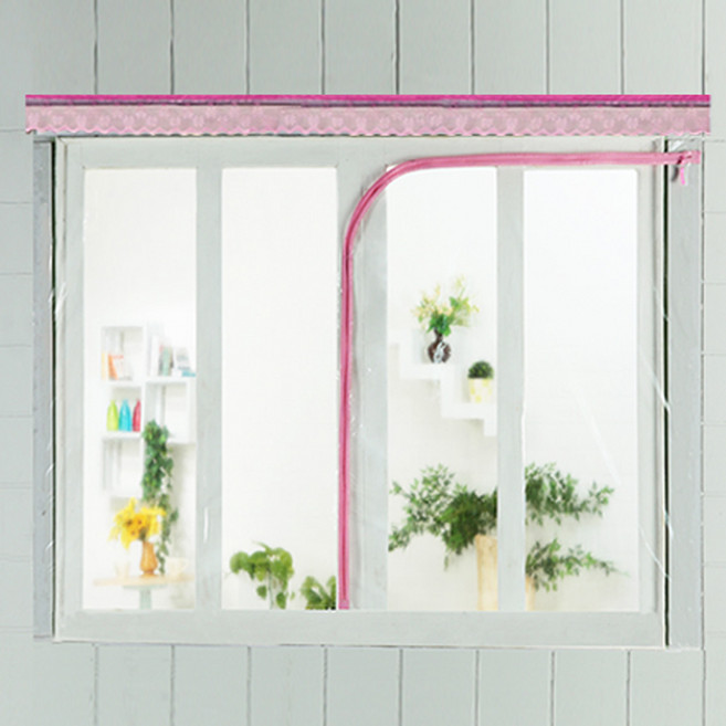 알뜨리 창문용 방풍비닐 방풍막 문틈 바람막이 방풍 방한 창문 틈새 보온 단열 비닐 커튼 우풍 외풍 차단, 1개