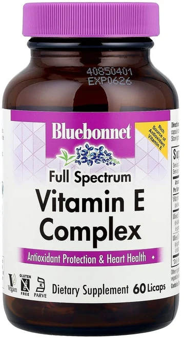 Bluebonnet Vitamin E Complex 블루보넷 비타민 콤플렉스 60정, 1개 - 쿠팡