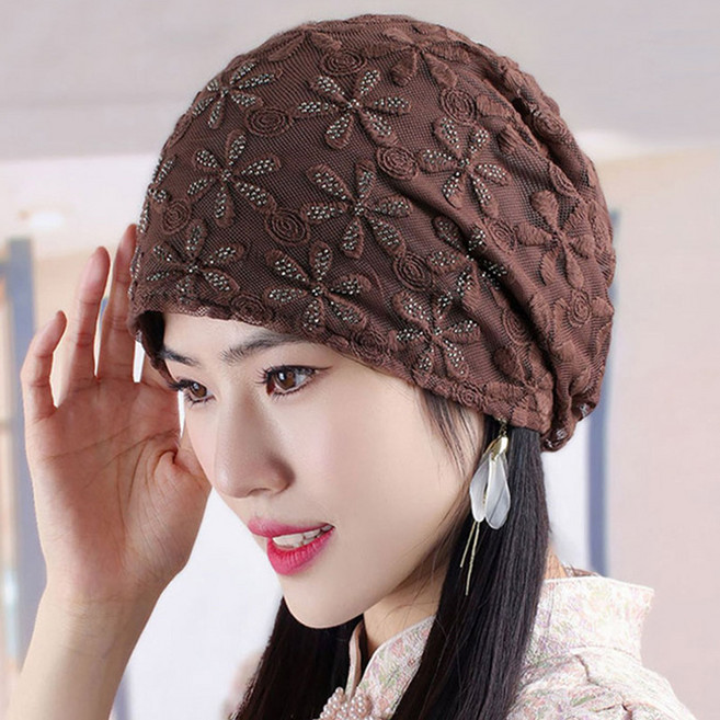 데이즈원 여성 비니 두건 모자 중년 사계절 여자비니