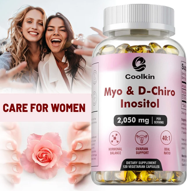 미오 & D-키로 이노시톨 2050mg - 여성 생식 건강 생리 주기 조절, 2개, 60정 - 쿠팡
