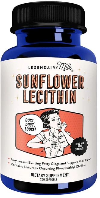 레전더리밀크 해바라기 레시틴 Sunflower Lecithin 1200mg 캡슐 200정, 1개 - 쿠팡