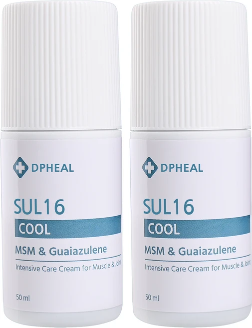 SUL16 MSM 식이유황 크림 스포츠 리커버리 쿨링 헬스 마사지, 2개, 50ml - 쿠팡