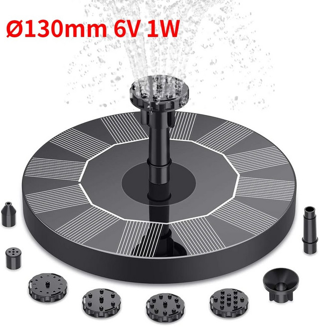분수 물놀이 야외 정원 조경 연못 태양열 분수 펌프 키트 3종, 3) 1W